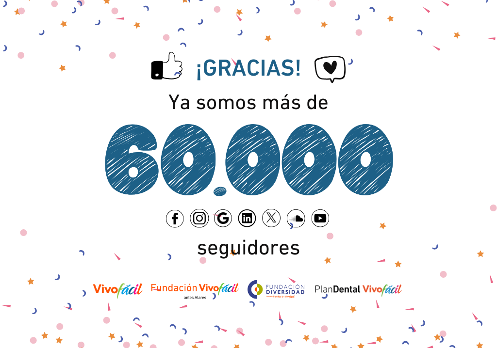 ¡Ya somos más de 60.000 seguidores en nuestras redes sociales!
